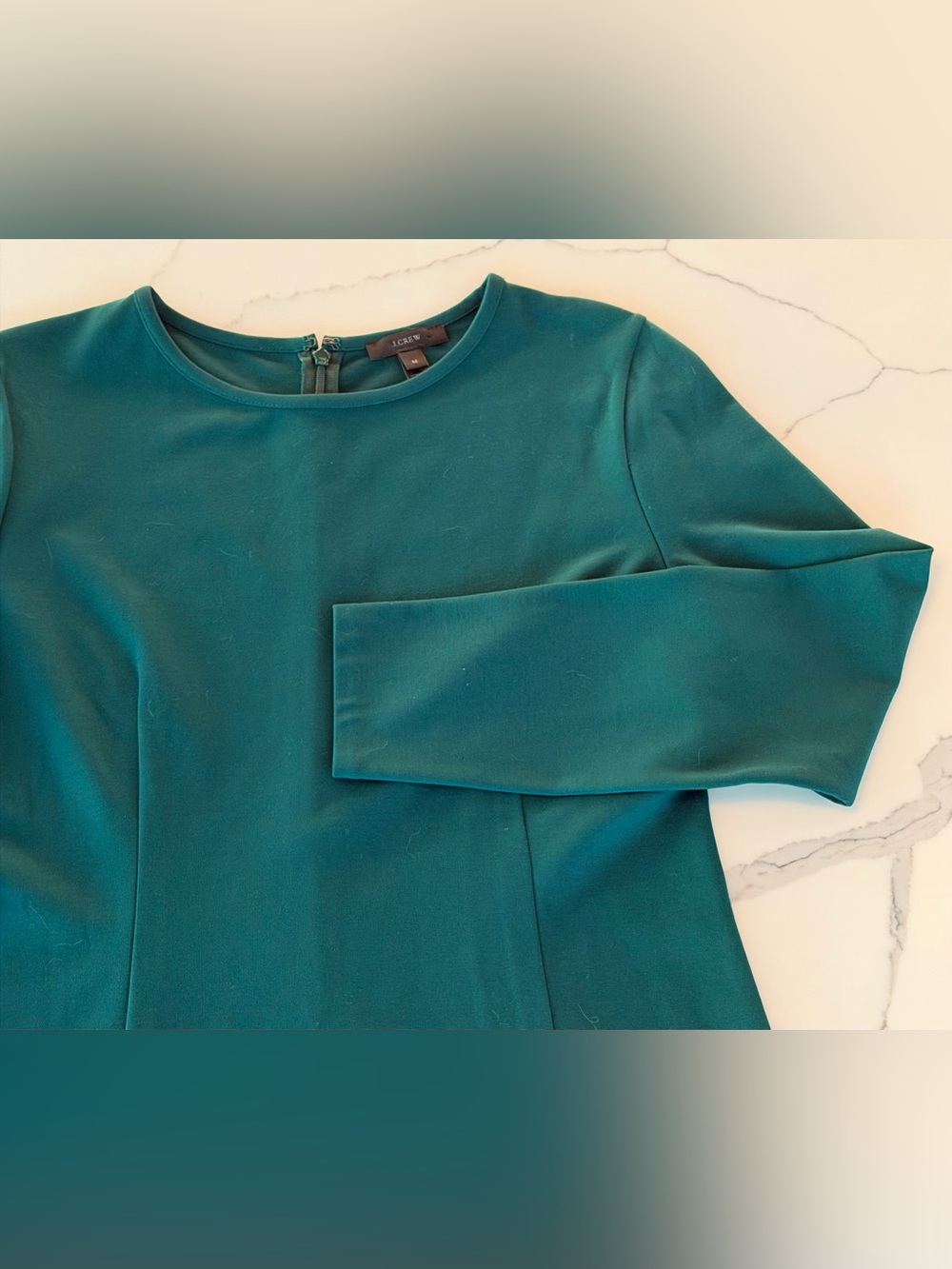 J. Crew Teal Long-Sleeve Crewneck Tunic size M